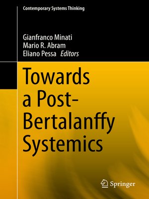 cover image of Towards a Post-Bertalanffy Systemics